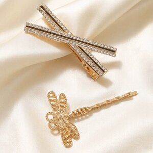 2 Piece Dragon Fly Cross Hair Accessory Set
